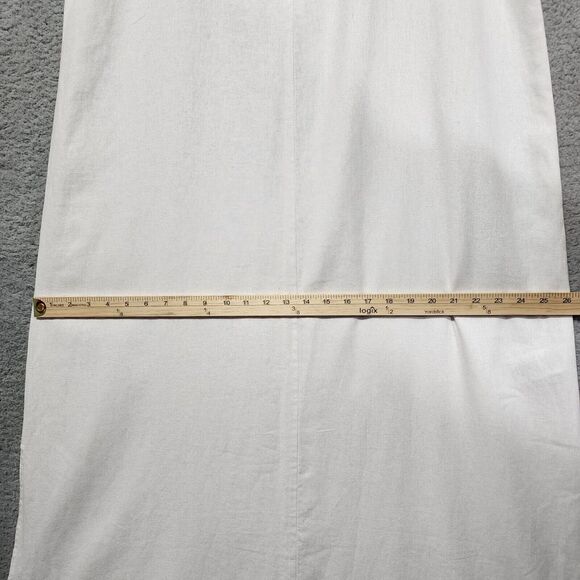 DKNY White Linen Breathable Side Slits Pullover Soft Sleeveless Dress SZ XL NWT - Picture 4 of 8